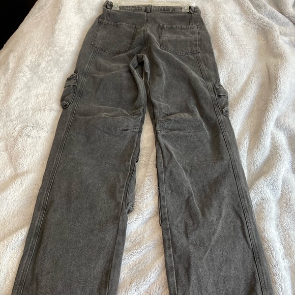 LUXE TO KILL Black Denim Cargo Pants - Picture 3 of 10